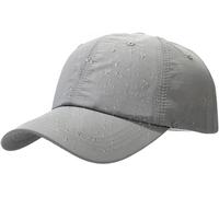 Gorra de béisbol impermeable para hombres y mujeres, transpirable, UPF50+, para deportes al aire libre, secado rápido, ajustable, sombrero de lluvia, Gris, talla única