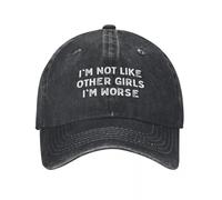 Gorra de béisbol Impresa I'm Not Like Other Girls I'm Worse para Mujeres y Hombres, Gorra Ajustable de Camionero y papá, Gorra de béisbol Snapback