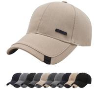 Gorra de Béisbol Invierno Hombre Plegables Sombrero de Invierno Gorra cadete Militar cálido Trampero piloto Sombreros Kent Visera esquí Caza Winter Cadet Trapper Hombre Cap
