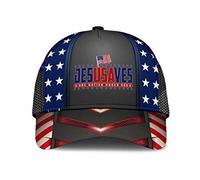 Gorra De Béisbol Jesús Salva A Una Nación Bajo El Cristianismo De Dios Gorra De Táctico Transpirable Deportes Visera Sombreros, para Cámping, Senderismo, Playa, 57-60cm