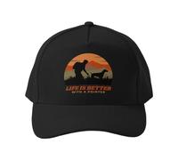 Gorra de béisbol La Vida es Mejor con un Braco alemán de Pelo Corto para Amantes de los Animales, Gorra de Golf para Ropa Deportiva Informal