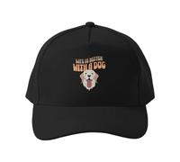 Gorra de béisbol La Vida es Mejor con un Perro - Labrador Amarillo Sombrero para el Sol para Amantes de los Animales, Ideal para Usar al Aire Libre en Verano