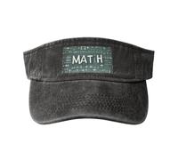 Gorra de béisbol lavada con estampado de teoría de formas y formas para actividades al aire libre, vintage, clásica, a la moda, para deportes, Negro, Talla única