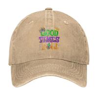 Gorra de béisbol Lavada de Carnaval para Hombres y Mujeres de Mardi Gras Let The Good Times Funny Gorra de Camionero Gorra Snapback a Prueba de Sol para Hombres de Verano