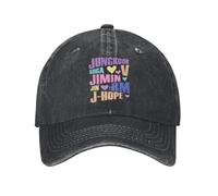 Gorra de béisbol Lavada Jimin Jung Kook J-Hope JIN Suga V RM Camionero de Verano para Pareja Mujeres Deportes al Aire Libre Sun Snapback Regalos Deportivos de decoración Deportiva