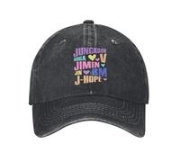 Gorra de béisbol Lavada Jimin Jung Kook J-Hope JIN Suga V RM Gorra de Camionero de Verano para Pareja Mujeres Deportes al Aire Libre Gorra Sun Snapback
