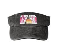 Gorra de béisbol lavada para actividades al aire libre con perfume cosmético, vintage, clásico, a la moda, para deportes, Negro, talla única