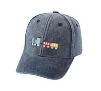 Gorra de béisbol lavada para diseño de tren retro sombrero de sol ajustable para actividades al aire libre niños y niñas Cómodo ligero ideal para la escuela vacaciones camping paseo deportivo