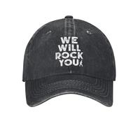 Gorra de béisbol Lavada We Will Rock You Song de Queen Band Spring Trucker Unisex Hombre Casual Senderismo Pesca Sol