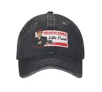 Gorra de béisbol Little Friend Hombres Mujeres Desgastada Denim Snapback Scarface Tony Montana Pacino Gánster Gorra de Regalo