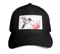 Gorra de béisbol Little HUMmmingbird y Big Flower Golf Hat Hombre Sombrero Masculino Negro Mujer Regalos para Hombres