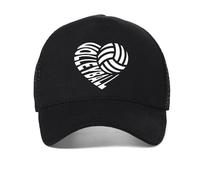 Gorra de béisbol Love Art Dibujos Animados Unisex Voleibol de Playa Forma de corazón Hip Hop Sombrero de Verano Fresco al Aire Libre Gorra de Camionero de Malla Regalo Deportivo