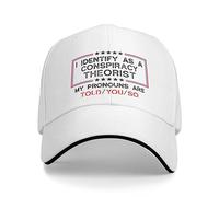 Gorra De Béisbol Me Identifico como Teórico De La Conspiración. Los Pronombres Se Te Dicen Así para Blancos. Gorra Trucker Transpirable Gorras De Hombre Vintage Snapback Sombrero para Viaje