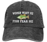 Gorra de béisbol Mujeres Quieren que pesque Temenme Mujeres Aman a los peces Temen a la pesca Frases de papá Chistes sarcásticos Gorras de béisbol Gorra con visera Sombreros para hombres mujeres
