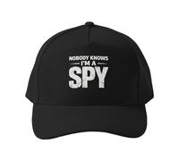 Gorra de béisbol Nadie Sabe Que Soy un espía. Gorra de béisbol con Visera Curva Ajustable de algodón Negro.