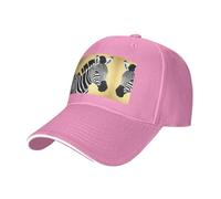 Gorra de béisbol negra con estilo casquette, estampado de cebra blanco y negro, perfecta para vacaciones en la playa, deportes, viajes, actividades al aire libre, rosa, Talla única