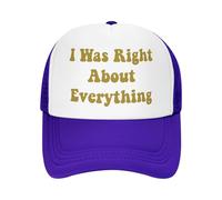 Gorra de béisbol Negra con Malla I Was Right About Everything