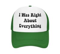 Gorra de béisbol Negra con Malla I Was Right About Everything