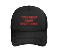 Gorra de béisbol Negra con Malla I Was Right About Everything