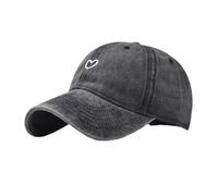 Gorra de béisbol Negra de 1 Pieza, Gorra de béisbol Bordada de Amor, Gorra de Visera de Moda, Sombrero Ajustable, Sombrero de Sol de Verano, Gorra de béisbol desgastada Lavada