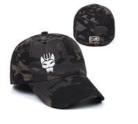 Gorra de béisbol negra de camuflaje de la Marina de los Estados Unidos, equipo Seis, ajuste flexible, con sellos tácticos, Trident Airsoft, Negro, 5 1/4-6 1/2