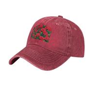 Gorra de béisbol negra HJFCZH Many Red Roses Printing Cotton Classic Hat para hombres y mujeres, ligera y transpirable, Rojo, talla nica