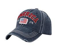 Gorra de béisbol negra para hombre con ajuste para hombre y gorras, con agujeros para el sol, sombreros para mujeres, ajustables con gorras de béisbol bajo la bandera de Estados Unidos, gorra de