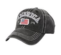 Gorra de béisbol negra para hombre con ajuste para hombre y gorras, con agujeros para el sol, sombreros para mujeres, ajustables con gorras de béisbol bajo la bandera de Estados Unidos, gorra de