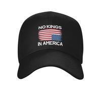 Gorra de béisbol No Kings in America 86 47 Resist Hat Since 1776 para Hombre y Mujer, Color Negro