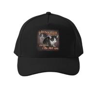 Gorra de béisbol No pienso, Luego no Existo - Retrato de Meme de Gato Gorra de Escalada Ajustable de algodón para el Sol