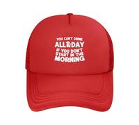 Gorra De Béisbol No Puedes Beber Todo El Día Si No Empiezas por La Mañana. Golf Hat Ajustable Gorra Trucker Elegante Snapback Sombrero para Viaje Cámping Senderismo