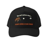 Gorra de béisbol No Puedes Escapar de un Oso Corriendo... Siempre Lleva un Amigo Lento. Gorra Ajustable de algodón para Festivales y Actividades al Aire Libre.