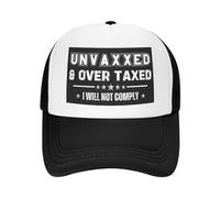 Gorra De Béisbol No Vacunado Y con Impuestos Excesivos, No Lo Haré Secado Rápido Aire Libre Cap Casual Casual Sombrero para Golf Senderismo Cumpleaños