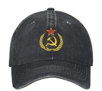 Gorra de béisbol para Hombre Hammer and Sickle Gorra de béisbol Comunismo Unisex Adolescentes Protector Solar Gorra de Camionero Verano Ajustado Retro Gimnasio al Aire Libre Snapback Cap Regalo
