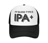 Gorra de béisbol para hombre Mi tipo de sangre es IPA Amante de la cerveza Merch Espuma Malla Trucker Gorra Unisex Transpirable Hme Brewing Malla trasera Gorras de sol Vintage Adjustbale regalo