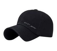 Gorra de béisbol para Hombre Verano Cap Ajustable Gorras Deportivas Unisex Adulto Cómoda y Adecuada para Exterior (Black, One Size)