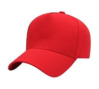 Gorra de béisbol para hombre y mujer, color sólido, para parabrisas, extensor, rosso, Talla única