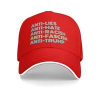 Gorra de béisbol para Hombre y Mujer, Gorra de Camionero, antiodio, mentiras, fascismo y Racismo. Vote el 5 de noviembre de 2024.