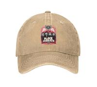 Gorra de béisbol para Hombres y Mujeres The Red Music Black Sabba The Distressed Denim Caps Hat Retro Outdoor All Seasons Travel Sun CapCotton, para Todas Las Estaciones