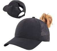 Gorra de Béisbol para Mujer con Cola de Caballo Vertical | Malla Transpirable y Secado Rápido | Protección Anti-UV | Ligera y Ajustable | para Correr, Golf, Playa y Deportes de Verano