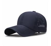 Gorra de béisbol para mujer y hombre, ajustable de 55 a 60 cm, para exteriores, de secado rápido, unisex, con gorras transpirables, para deportes de verano, azul navy, Talla única