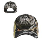 Gorra de béisbol para mujeres y hombres, sombrero de golf, gorra de béisbol vikingo, gorra de camionero ajustable, Lindo perro carlino negro, Talla única