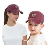 Gorra de béisbol para niños, adultos, niñas, jóvenes, snapback, vintage, ajustable, gorra de camionero, algodón, visor, mamá, Me, gorra para el sol, burdeos, Talla única