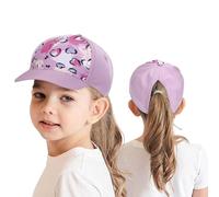 gorra de béisbol para niños de 3 a 8 años, con cola de caballo para niñas y niños, ajustable, protección UV, para golf y tenis junior, visera para el sol
