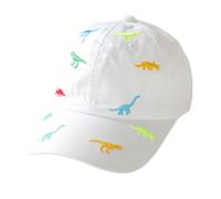 Gorra de béisbol para niños y niñas, bordado de dinosaurio, ajustable, deportivo, de algodón, gorra de sol, protección UV, para verano, otoño, niños, gorra de golf, para 2-6 años, para bebés de 2 a 6