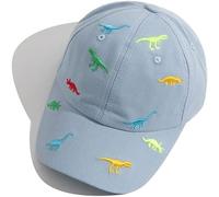 Gorra de béisbol para niños y niñas, bordado de dinosaurio, ajustable, deportivo, de algodón, gorra de sol, protección UV, para verano, otoño, niños, gorra de golf, para 2-6 años, para bebés de 2 a 6