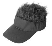 Gorra de béisbol para peluca, gorra de visera para el cabello con peluca de pico, gorras de béisbol ajustables, color caqui, negro, gris, marrón, cumpleaños, para familiares, amigos, colegas, Negro