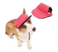 Gorra de béisbol para perro, gorra de béisbol para mascotas, sombrero de lona para mascotas, accesorios para perros, bonita gorra para perros pequeños y cachorros, paja ajustable, estilo de paja