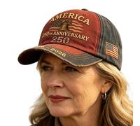 Gorra De Béisbol Patriótico | Protección Contra El Estilo Vintage Transpirable 250 - Gorra Patriótica con Efigie de la Bandera Americana - Para Correr Y Vacaciones