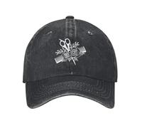 Gorra de béisbol Peluquería Personalizada Flores de Tijera Hip Hop algodón Snapback para Mujeres Regalo Ajustable para barberos Regalo para papá